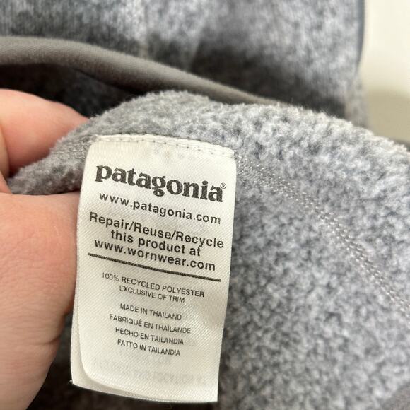 PATAGONIA Better Sweater 1/4 Zip Jacket Birch White Heathered Gray Sz S {SS9} - Picture 6 of 7